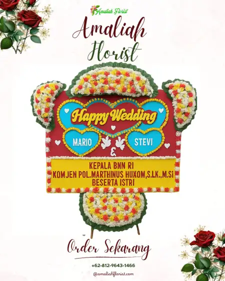 Papan Bunga Pernikahan Palak Aneh